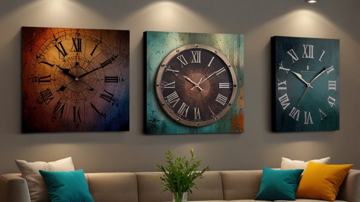 Mẫu đồng hồ treo tường trang trí phòng khách